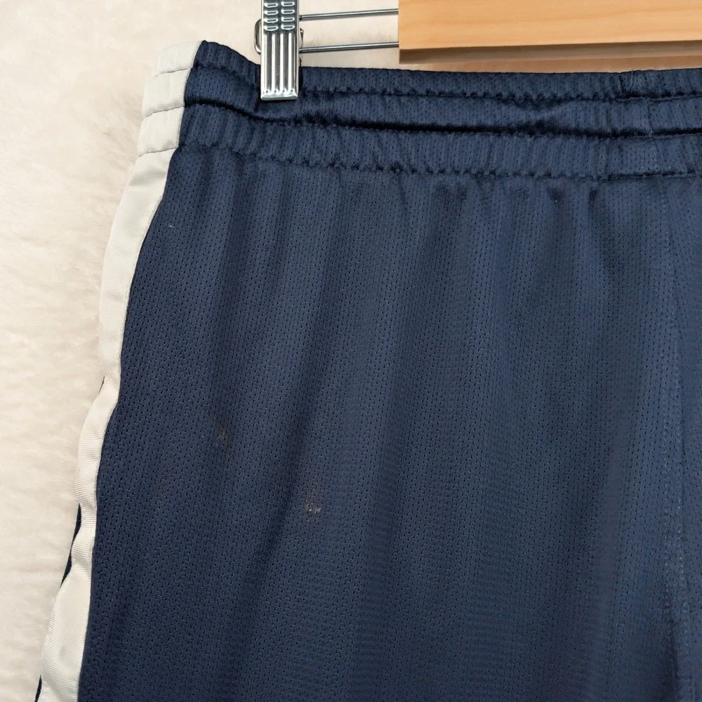 VTG Nike Track Pants Men L Navy Blue Side Stripe Mesh Relaxed Fit Athleisure Y2K